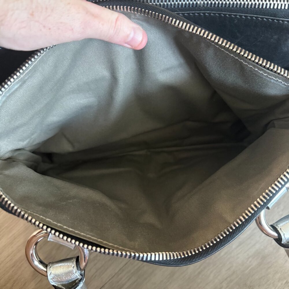 Marc Jacobs Black Leather Satchel with Silver Hardware - Picture 5 of 8